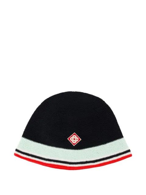 crochet striped bucket hat by CASABLANCA
