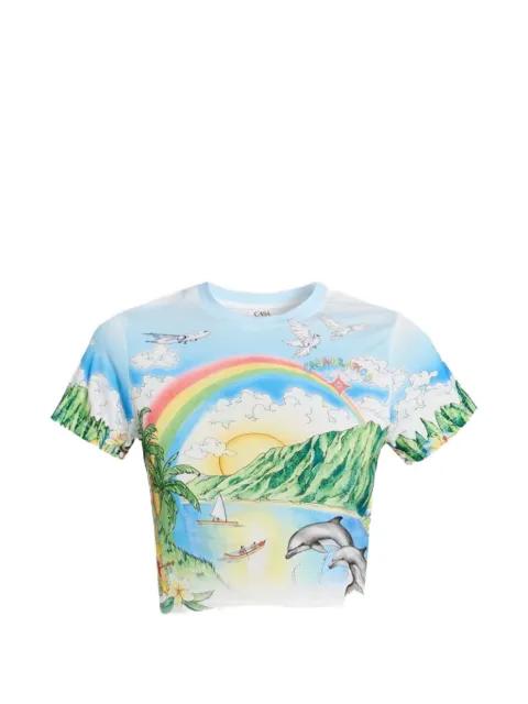 cropped T-shirt by CASABLANCA