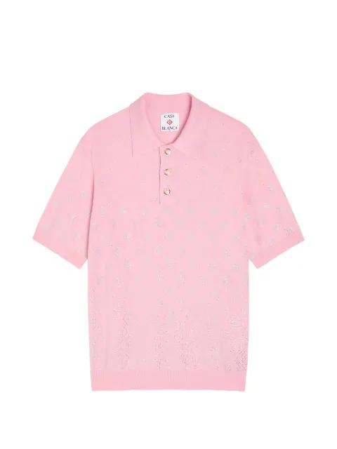 crystal-embellished polo shirt by CASABLANCA