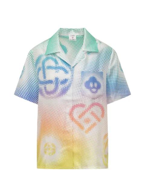 cuban-collar printed shirt by CASABLANCA