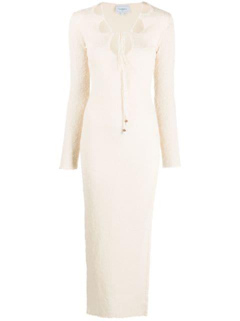 cut-out bouclé dress by CASABLANCA