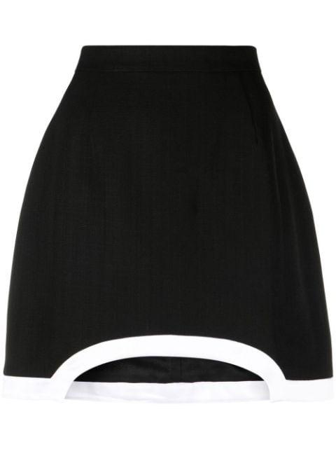 cut-out contrast-trim mini skirt by CASABLANCA