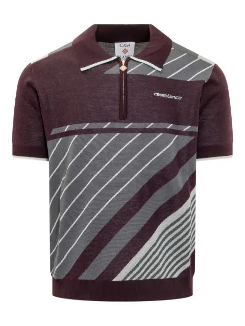 diagonal-stripe polo shirt by CASABLANCA