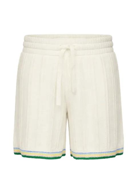 drawstring-fastening stripe-detail track shorts by CASABLANCA