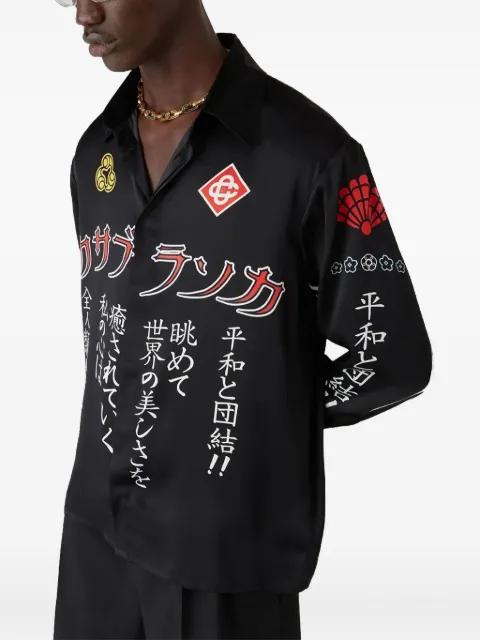emblem silk long-sleeve shirt by CASABLANCA