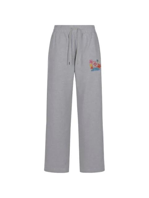 embroidered-logo drawstring cotton track pants by CASABLANCA