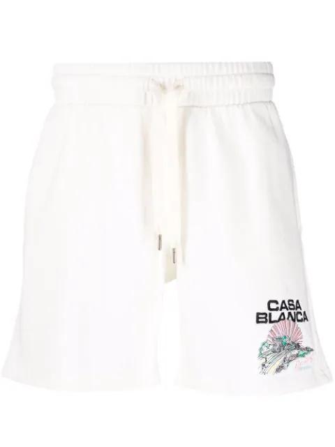 embroidered-logo sweat shorts by CASABLANCA
