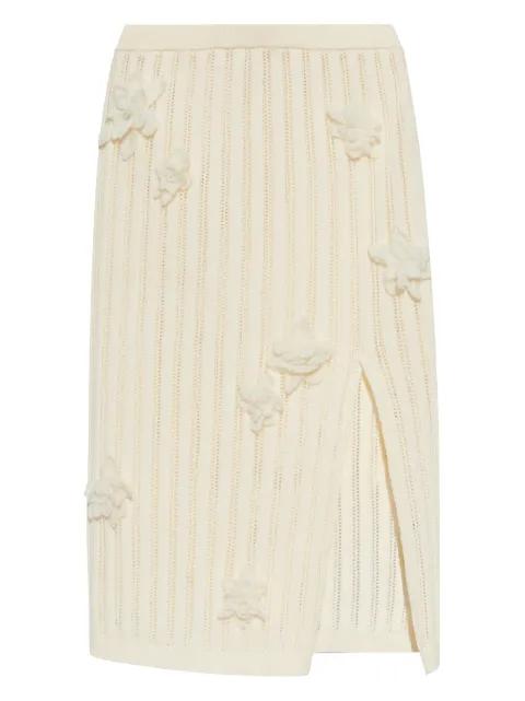 floral-appliqué midi skirt by CASABLANCA