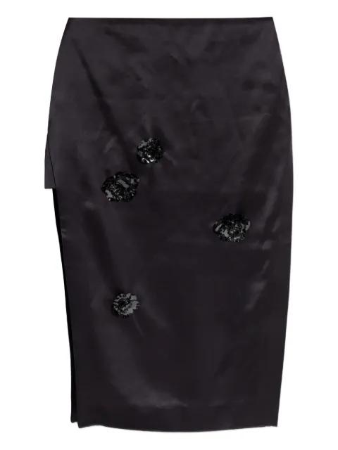 floral-detail midi skirt by CASABLANCA