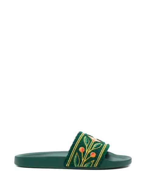 floral-embroidered slides by CASABLANCA