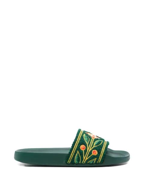 floral-embroidered slides by CASABLANCA