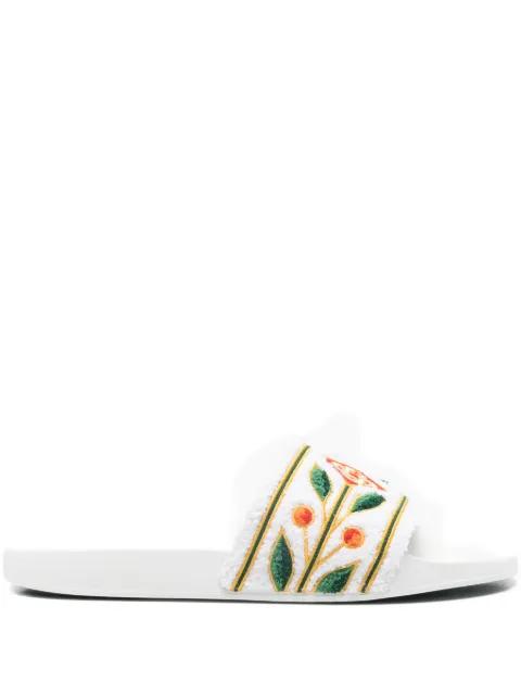floral-embroidered slides by CASABLANCA