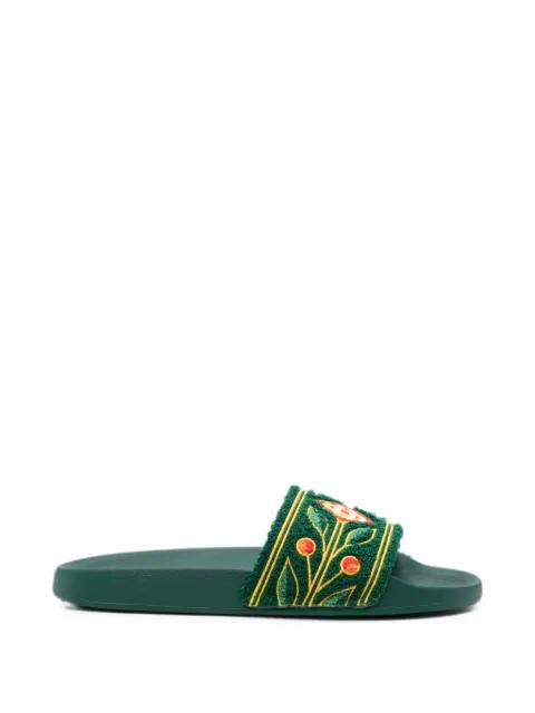 floral-embroidered slides by CASABLANCA