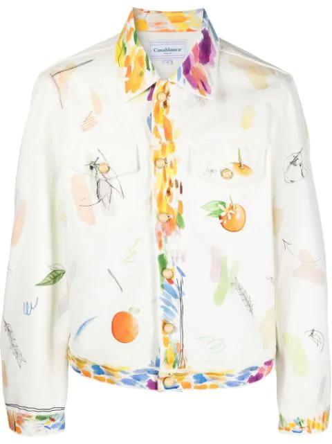 fruit-print cotton jacket by CASABLANCA
