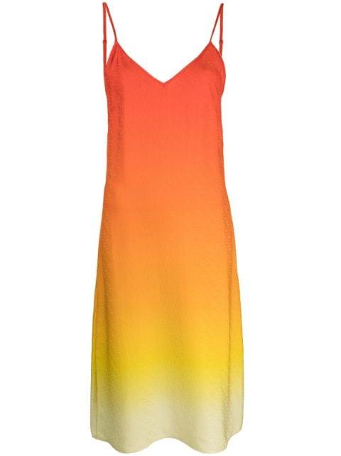 gradient silk slip dress by CASABLANCA
