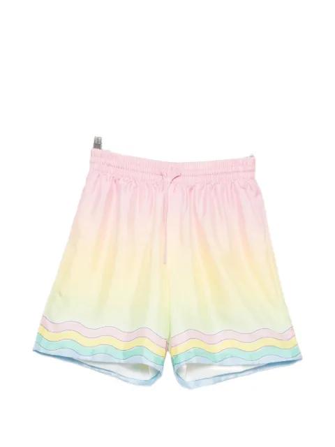gradient wavy-print shorts by CASABLANCA