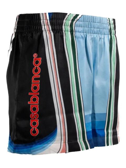 graphic-pattern silk shorts by CASABLANCA