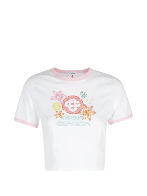 graphic-print croppedT-shirt by CASABLANCA