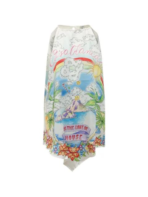 graphic-print halterneck dress by CASABLANCA