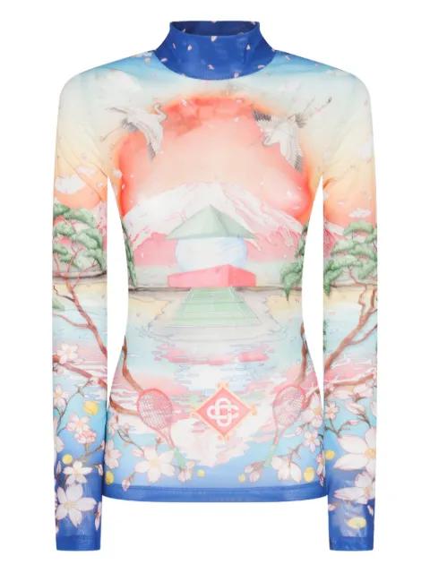 graphic-print long-sleeve top by CASABLANCA