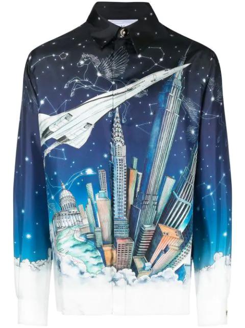 graphic-print long-sleeved shirt by CASABLANCA