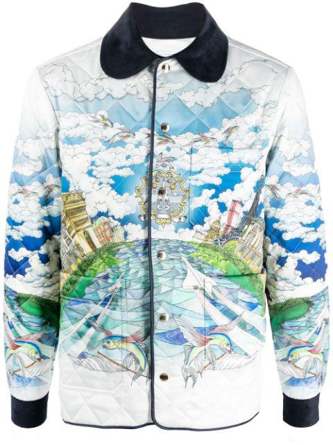 graphic-print quilted jacket by CASABLANCA