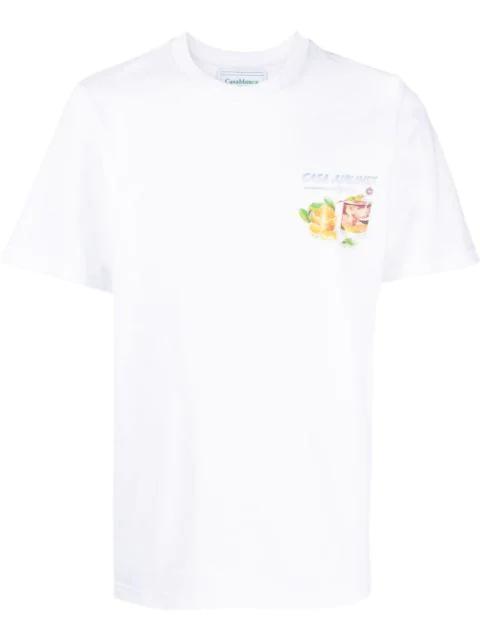 graphic-print short-sleeved T-shirt by CASABLANCA