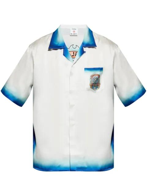graphic-print silk shirt by CASABLANCA