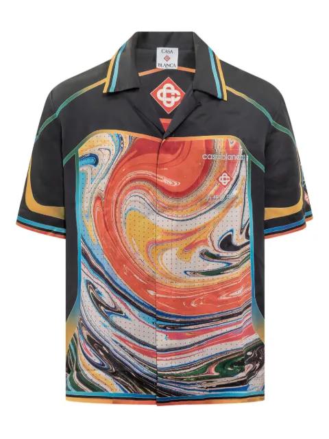 graphic-print silk shirt by CASABLANCA