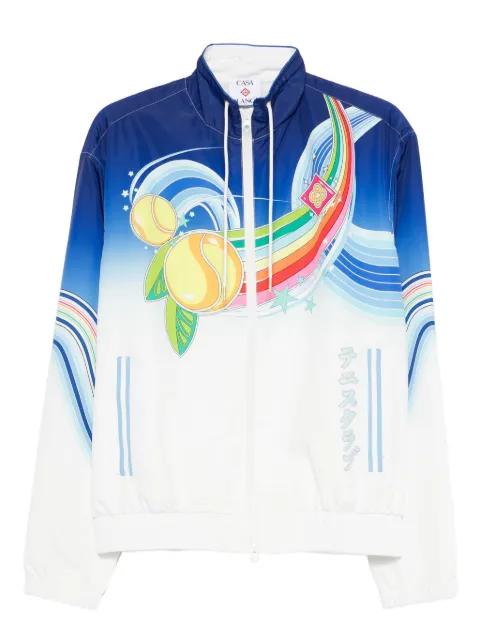 graphic-zipped jacket by CASABLANCA