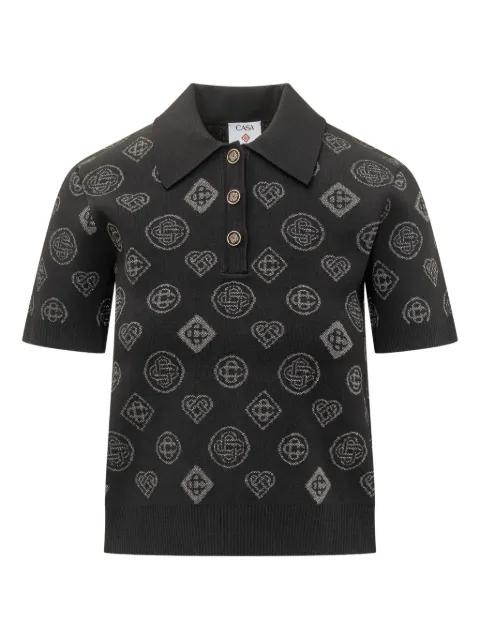 jacquard buttoned polo shirt by CASABLANCA