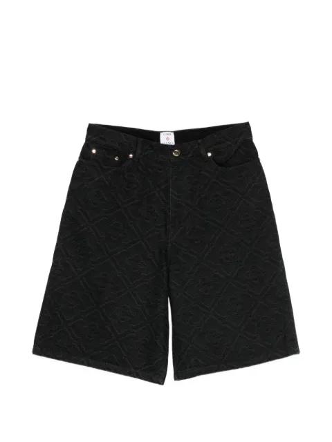 laser monogram denim shorts by CASABLANCA