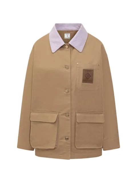 leather-collar patch-pocket jacket by CASABLANCA
