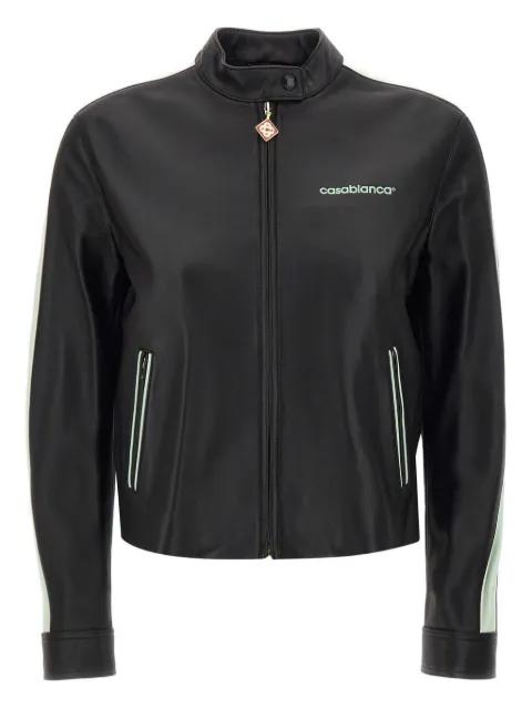 leather racer jacket by CASABLANCA