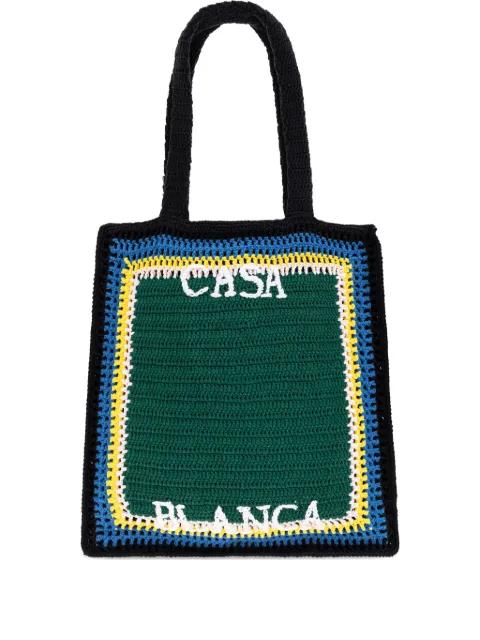 lettering cotton tote bag by CASABLANCA
