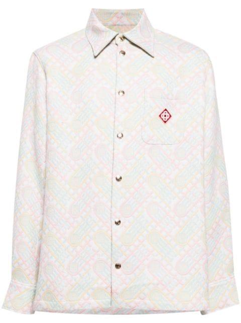 logo-appliqué monogram-jacquard jacket by CASABLANCA