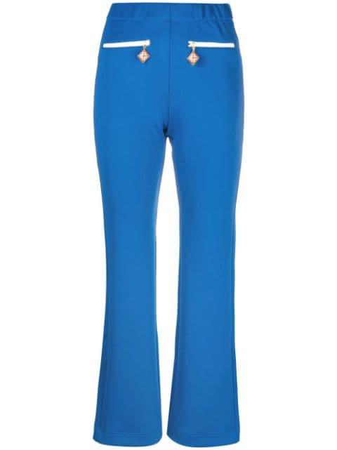 logo-charm flared trousers by CASABLANCA