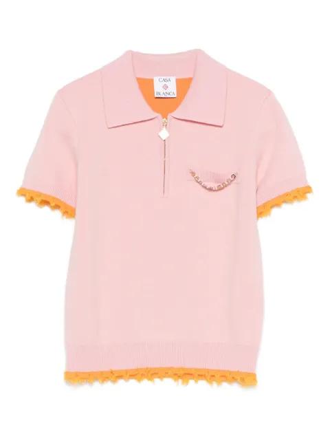 logo-embellishment polo shirt by CASABLANCA