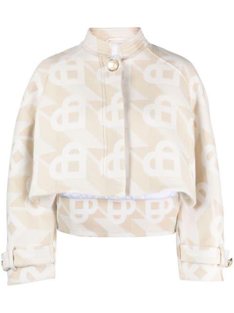 logo-monogram cropped jacket by CASABLANCA