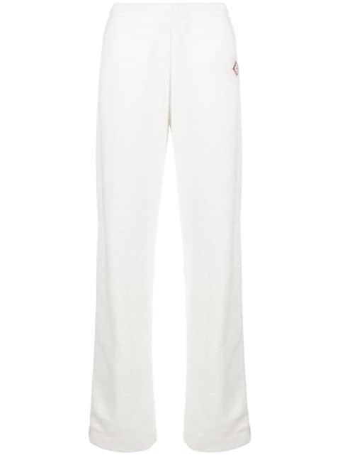 logo-patch side-stripe fleece track pants by CASABLANCA