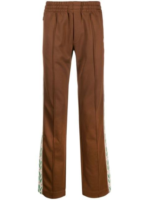 logo-patch straight track pants by CASABLANCA
