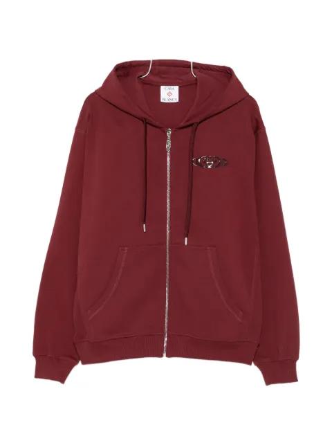 logo-patch zip hoodie by CASABLANCA