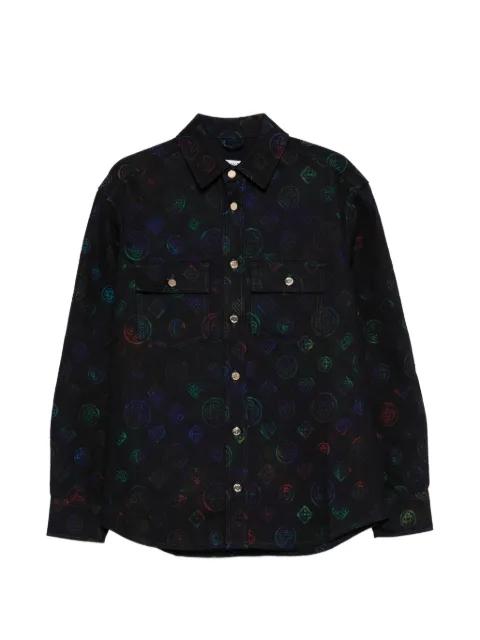 logo-pattern denim shirt by CASABLANCA