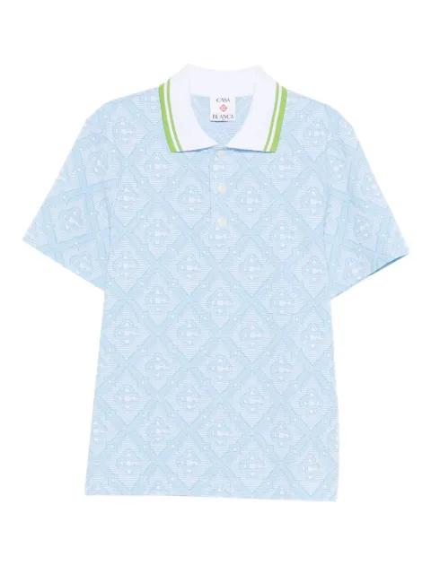 logo-pattern polo shirt by CASABLANCA