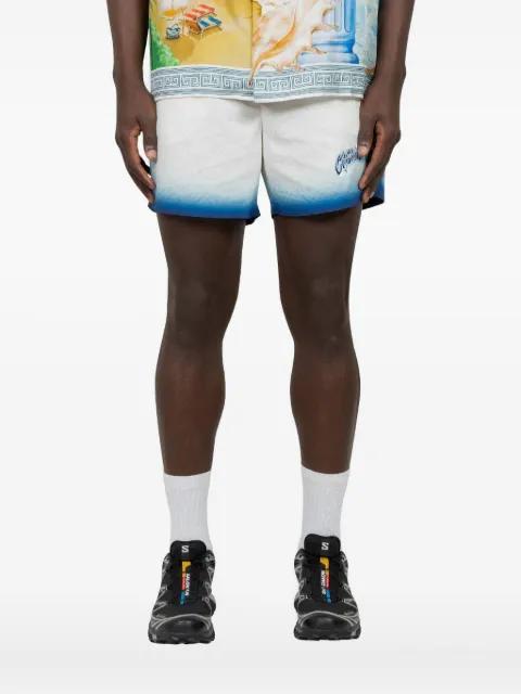 logo-print ombré-effect shorts by CASABLANCA