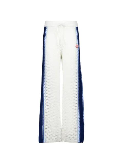 mesh-stripe track pants by CASABLANCA