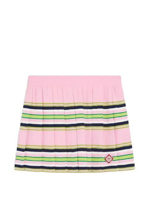 mini striped-pattern pleated skirt by CASABLANCA
