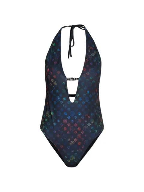 monogram cut-out swimsuit by CASABLANCA