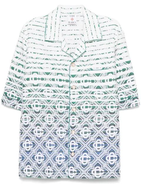 monogram-gradient towelling shirt by CASABLANCA