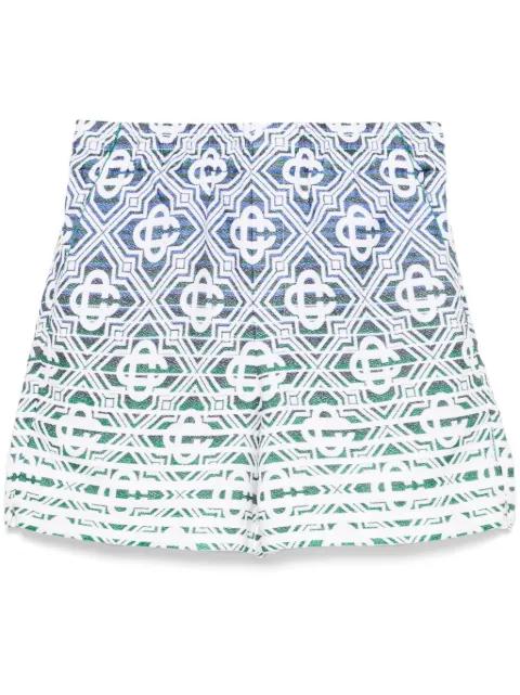 monogram-gradient towelling shorts by CASABLANCA